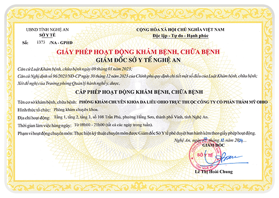 GIẤY PHÉP HOẠT ĐỘNG CƠ SỞ ĐÀ NẴNG DO SỞ Y TẾ CẤP